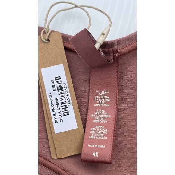 Skims Women Cotton Jersey Dipped Thong Color Rose Clay Size 4X PN-DTH-0271 - Picture 3 of 4